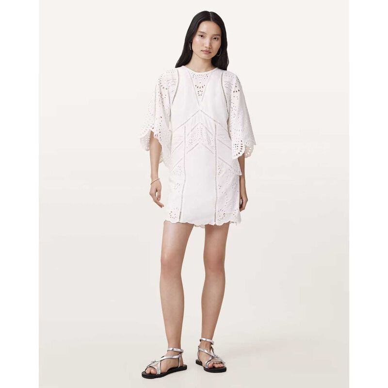 AllSaints Luci Broderie Mini Dress image number 3